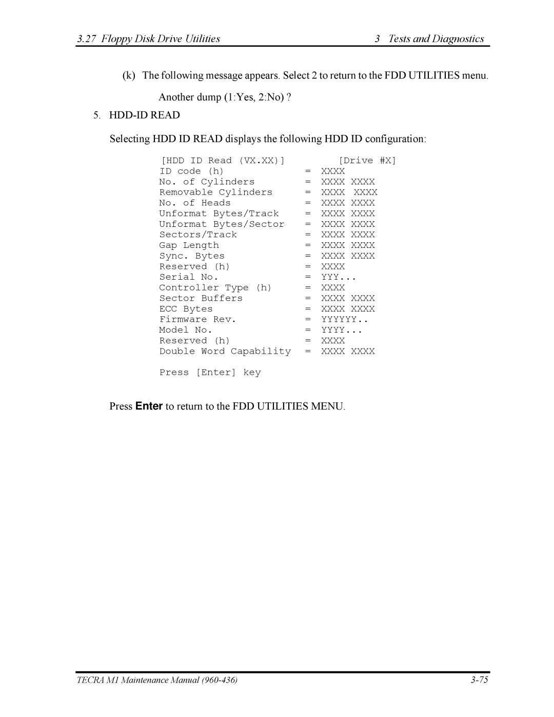 Toshiba tecra m1 manual HDD-ID Read 