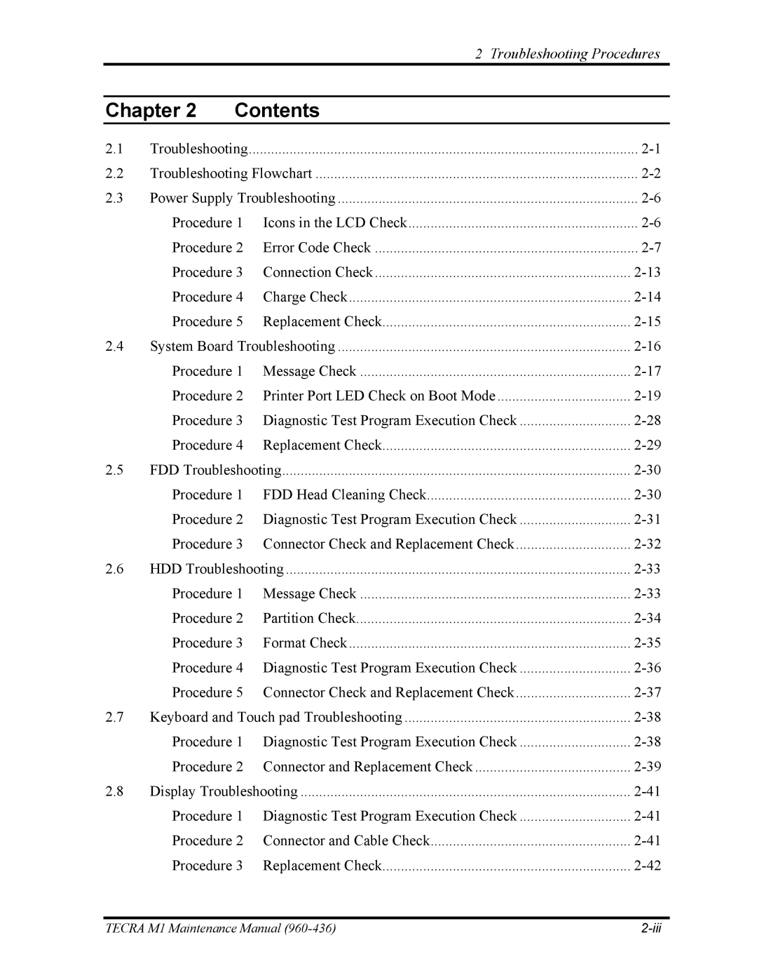 Toshiba tecra m1 manual Iii 