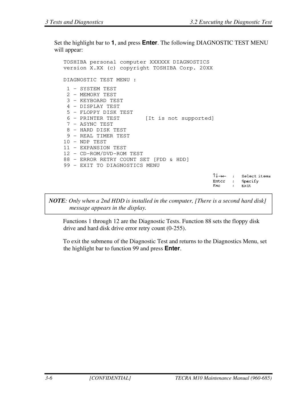 Toshiba TECRA, M10 manual Printer Test 