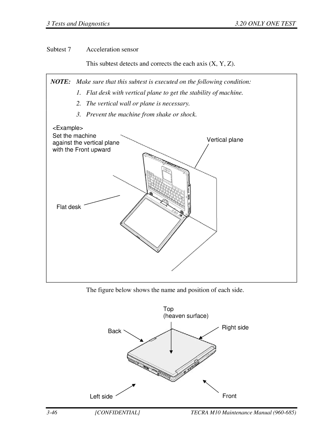 Toshiba TECRA, M10 manual Figure below shows the name and position of each side 