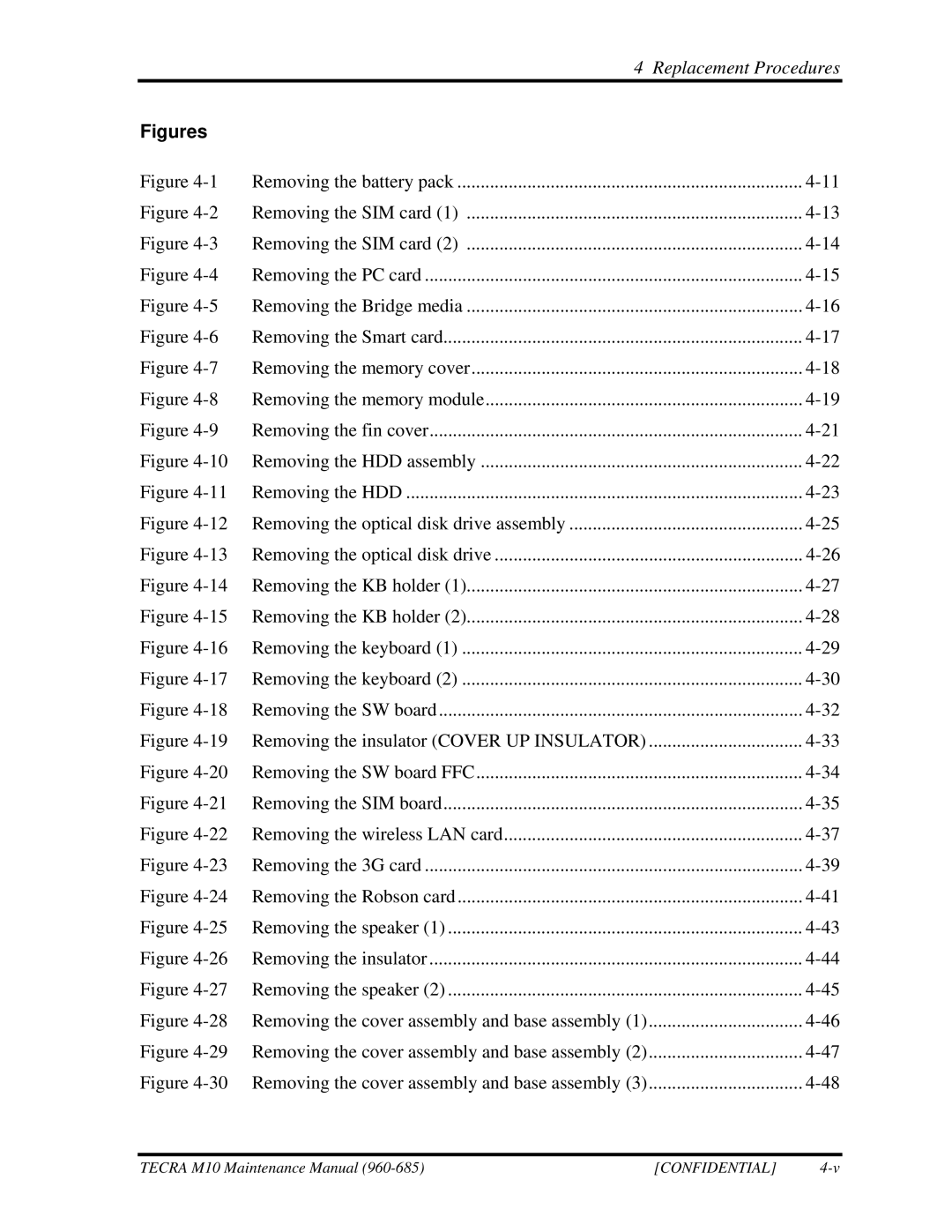 Toshiba M10, TECRA manual Figures 