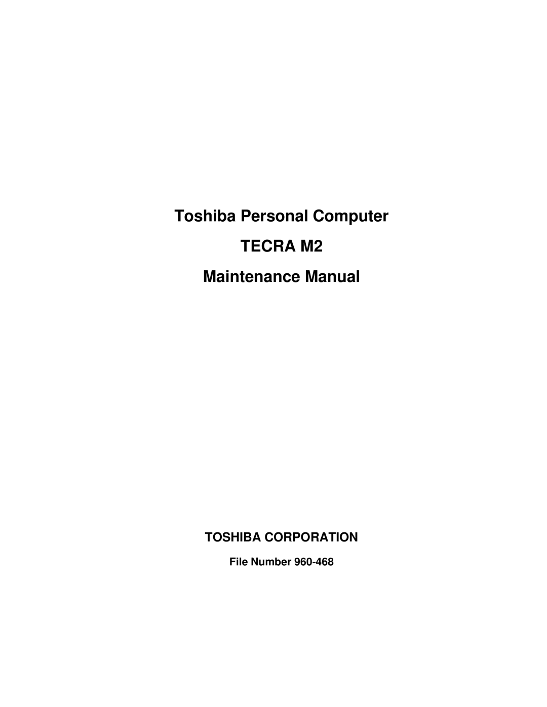 Toshiba tecra m2 manual Tecra M2 