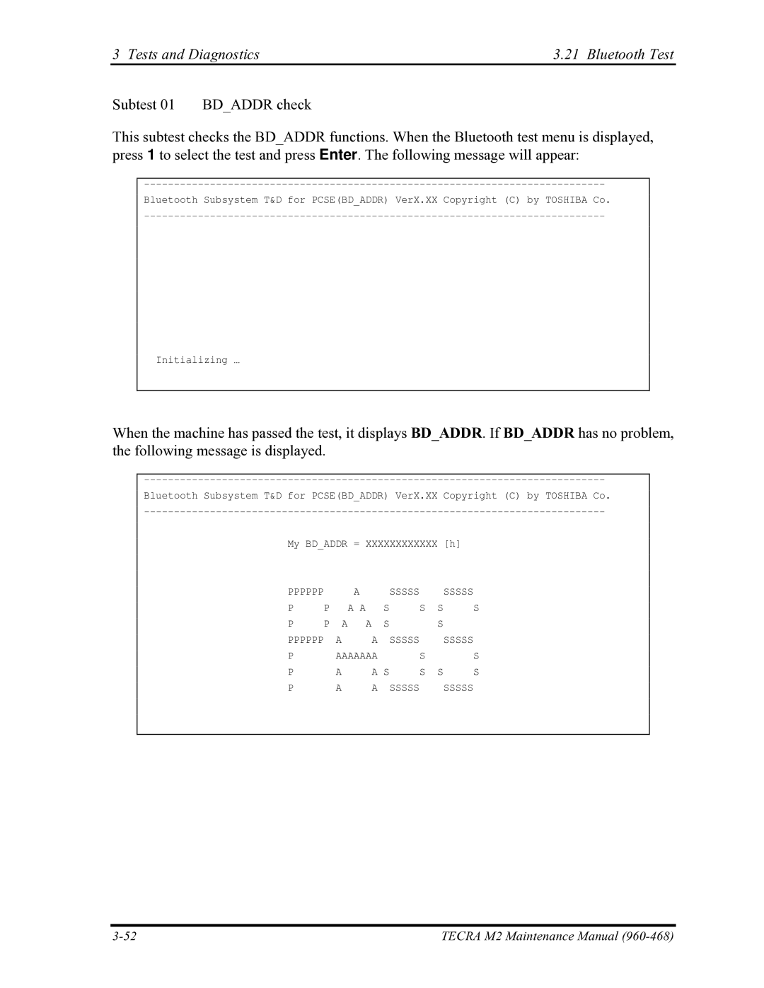 Toshiba tecra m2 manual Tests and Diagnostics Bluetooth Test 