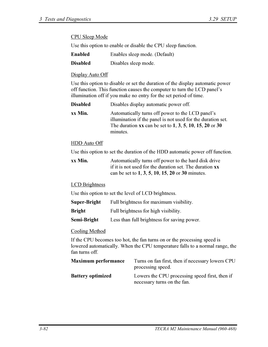 Toshiba tecra m2 manual Maximum performance 