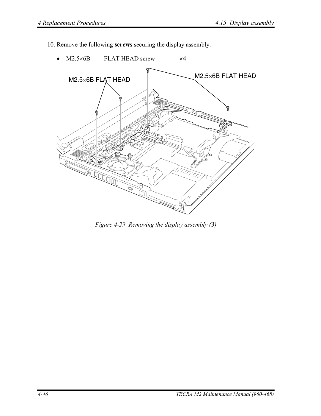 Toshiba tecra m2 manual M2.5 ⋅6B Flat Head 