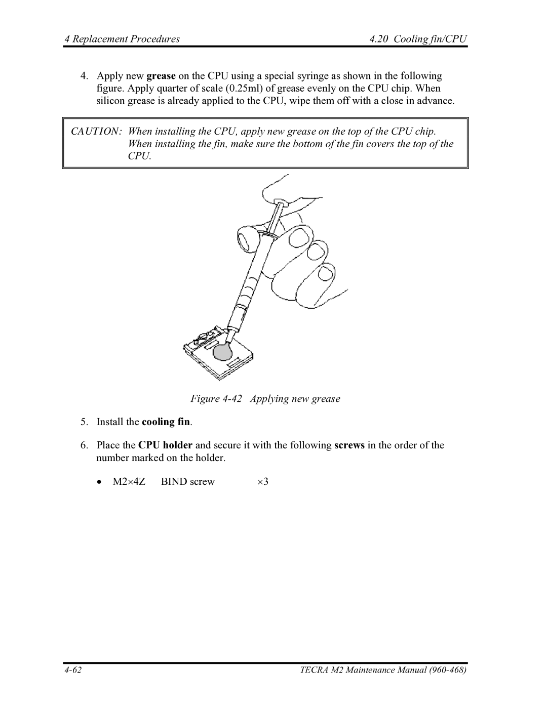 Toshiba tecra m2 manual Applying new grease 