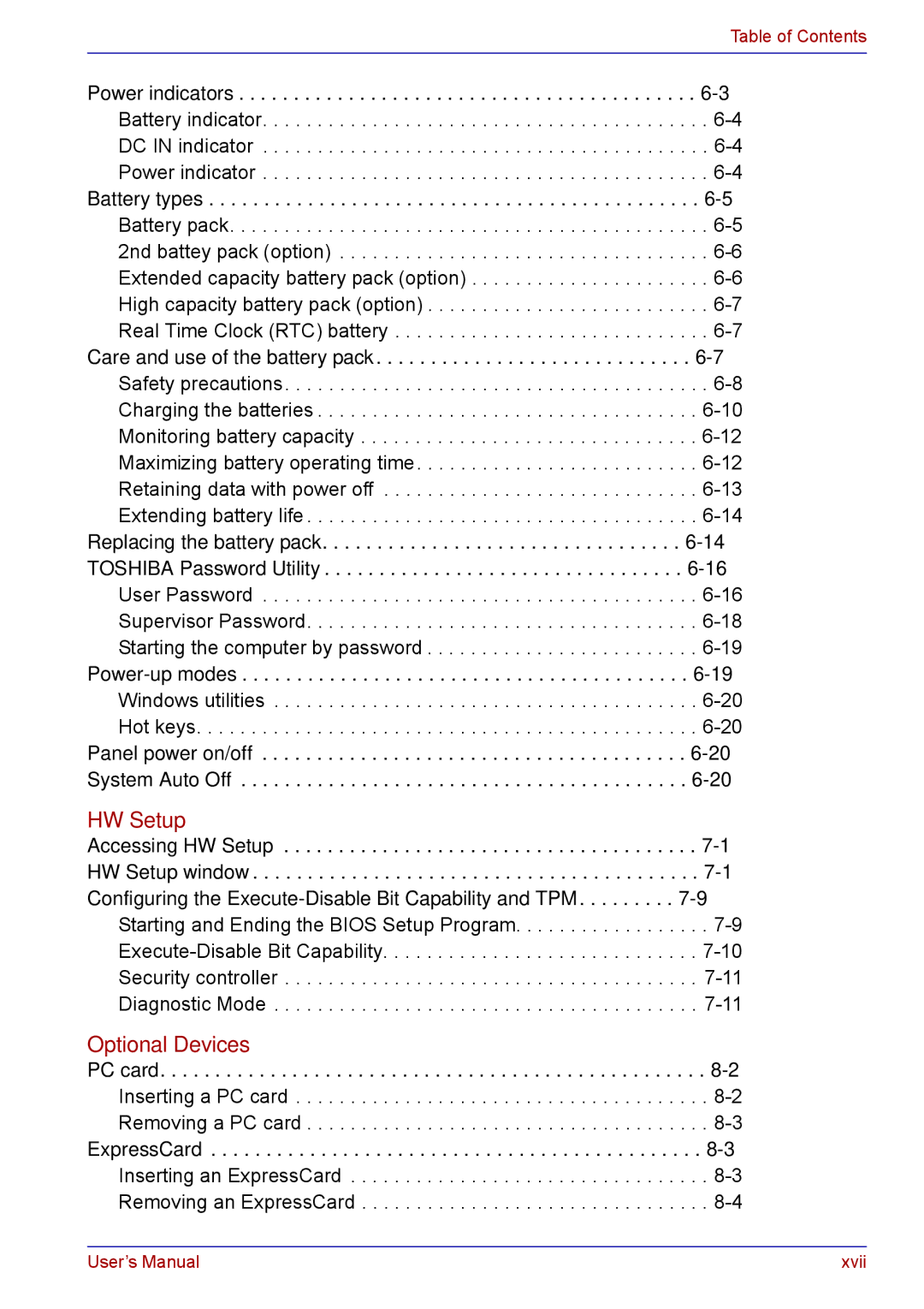 Toshiba TECRA M5 user manual HW Setup 