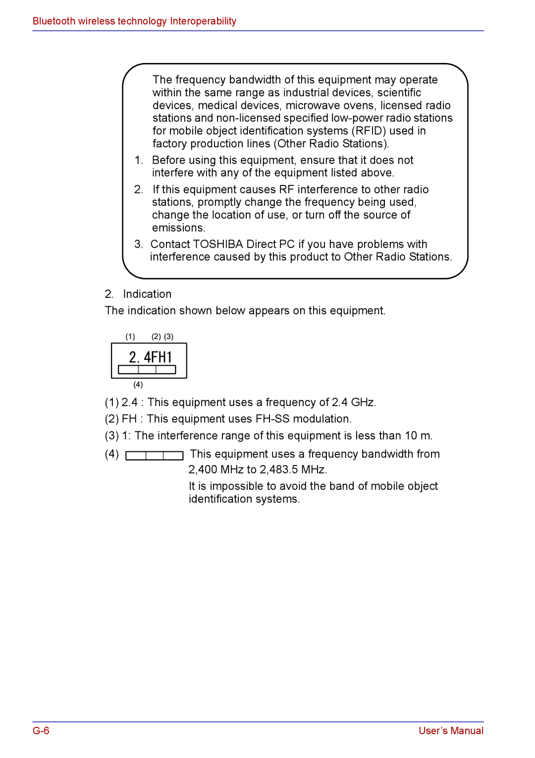 Toshiba TECRA M5 user manual Bluetooth wireless technology Interoperability 