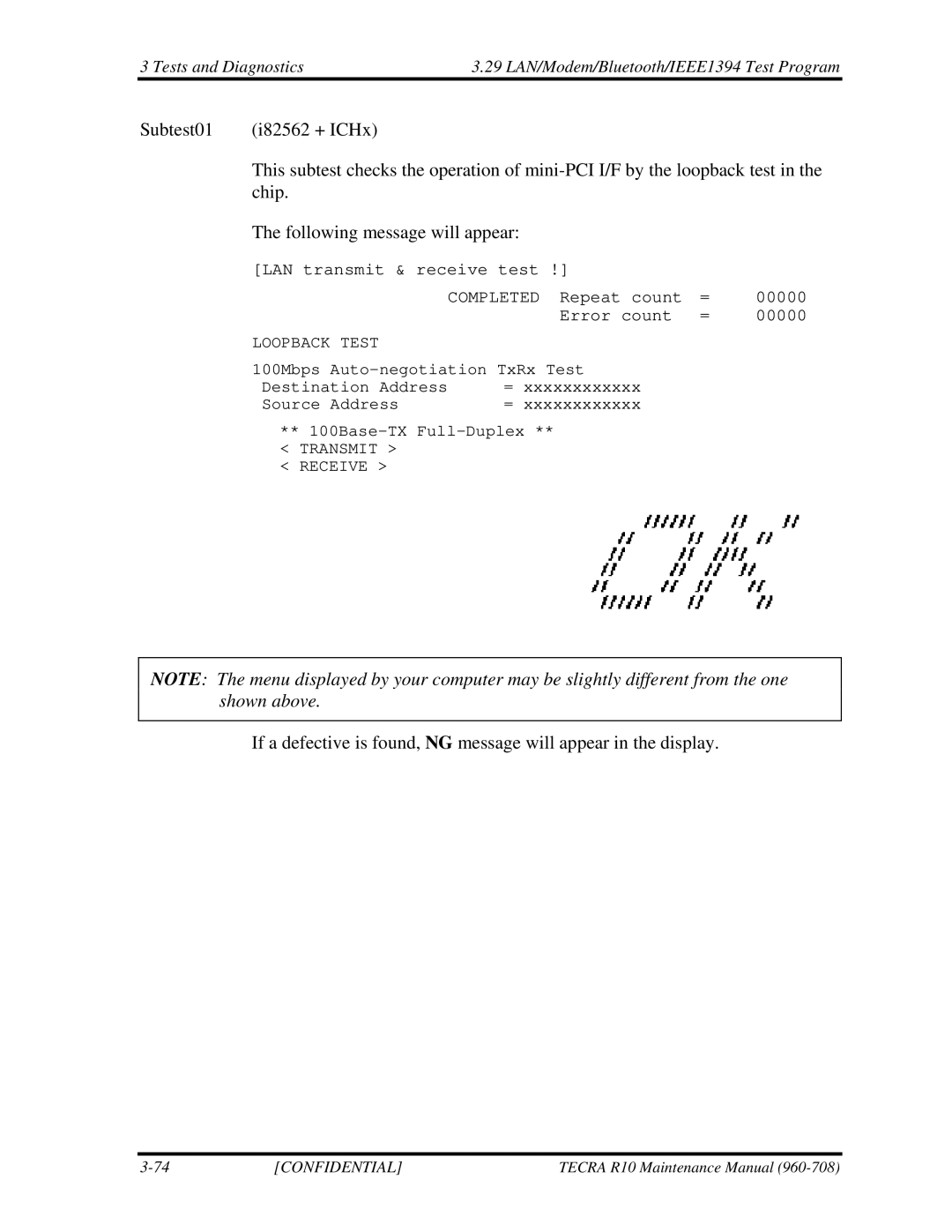 Toshiba TECRA R10 manual Receive 