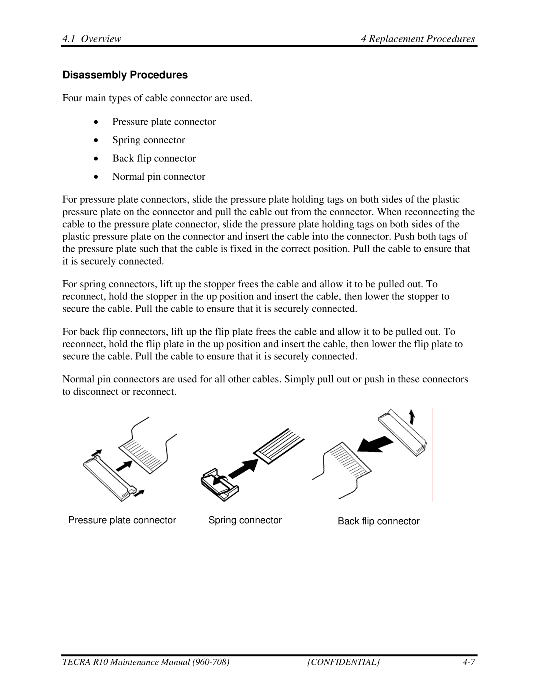 Toshiba TECRA R10 manual Disassembly Procedures 