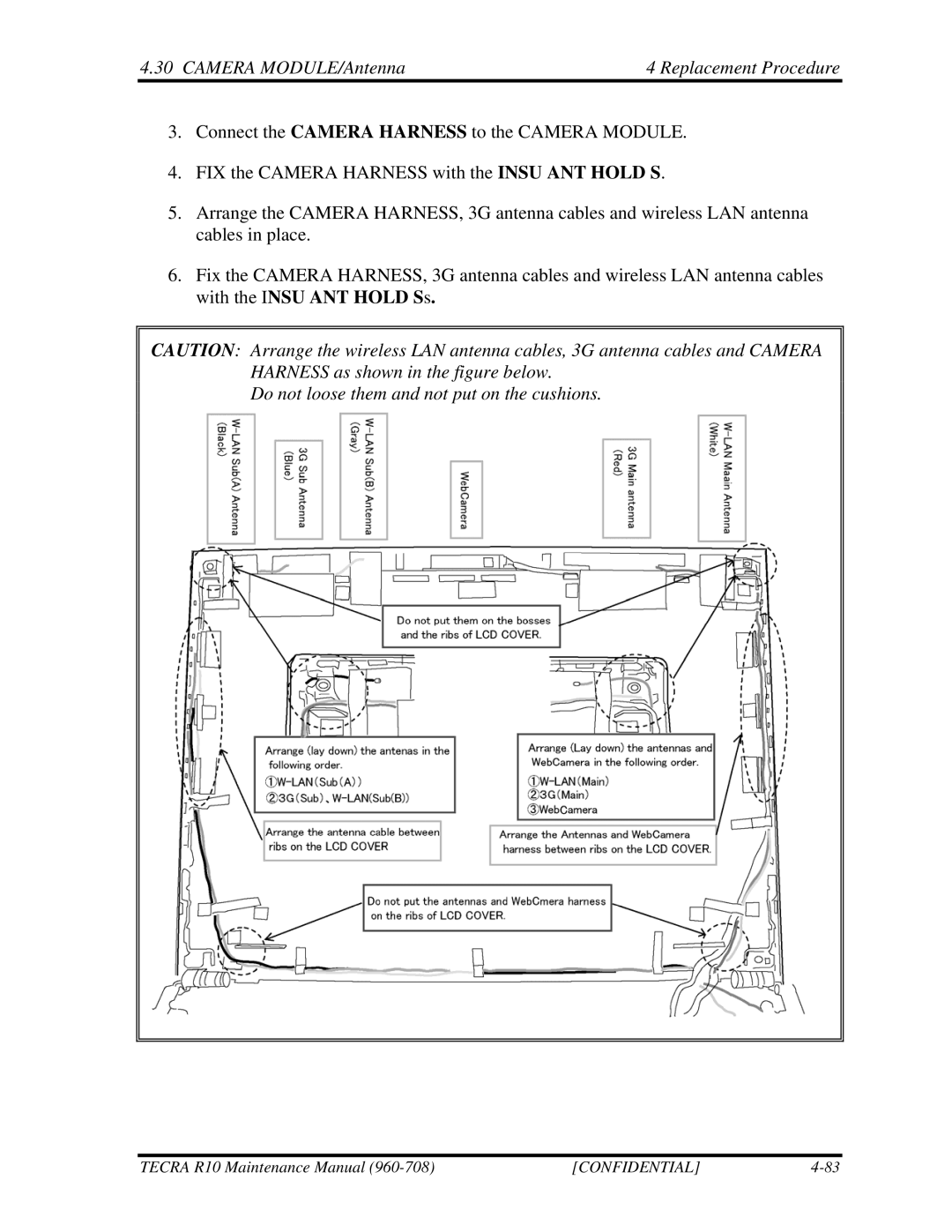 Toshiba TECRA R10 manual Do not loose them and not put on the cushions 