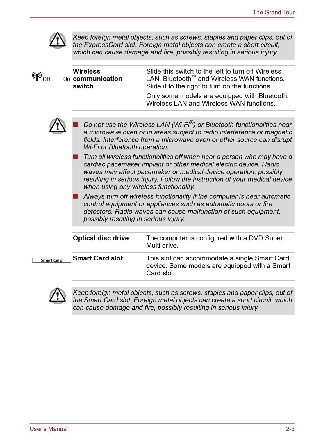 Toshiba TECRA R10 user manual Wireless, Communication, Switch 