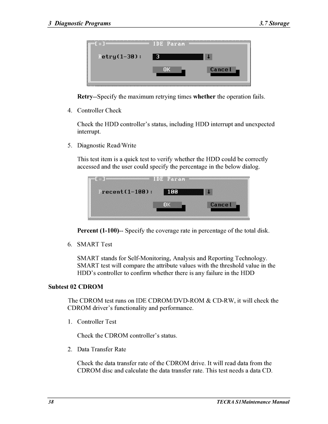 Toshiba TECRA S1 manual Subtest 02 Cdrom 