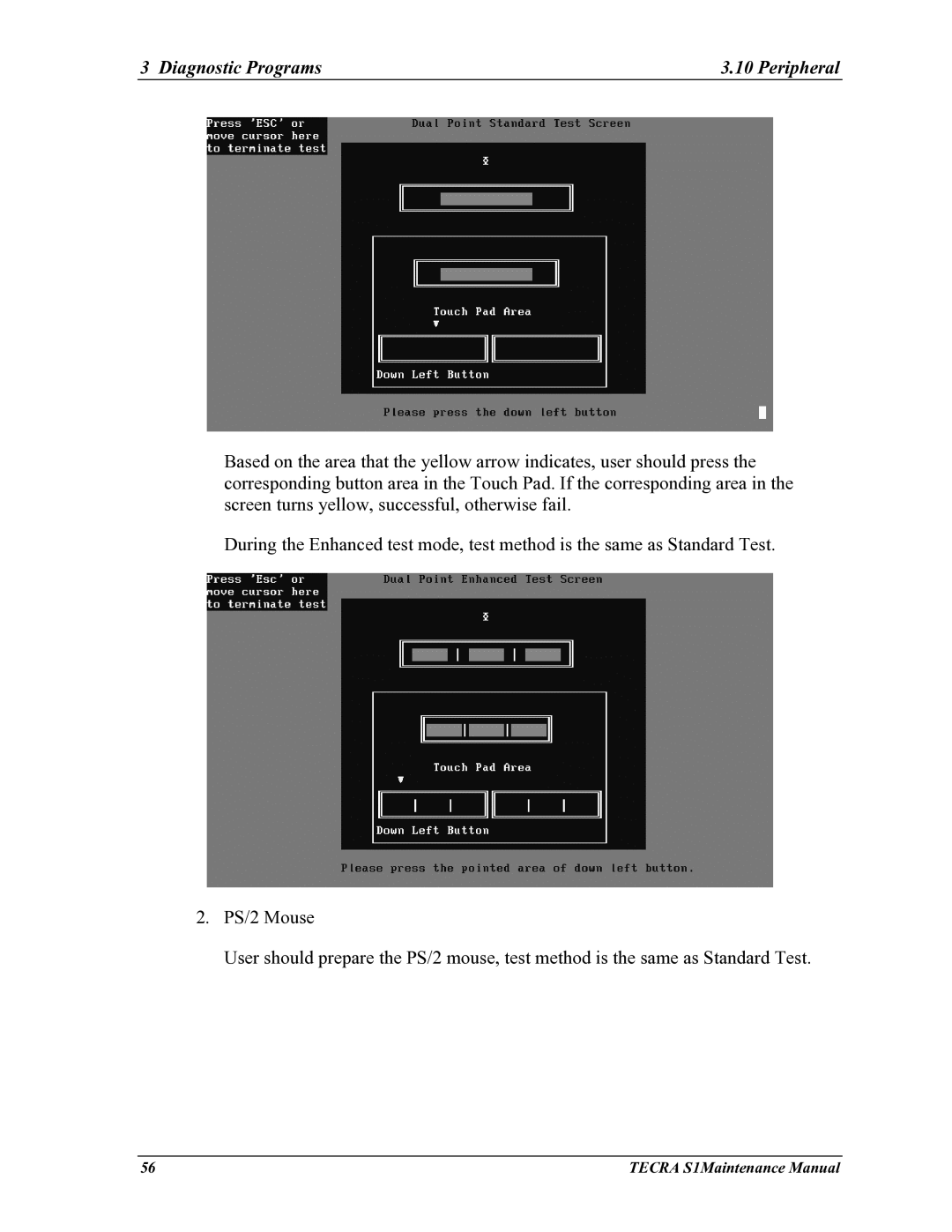 Toshiba TECRA S1 manual Diagnostic Programs Peripheral 