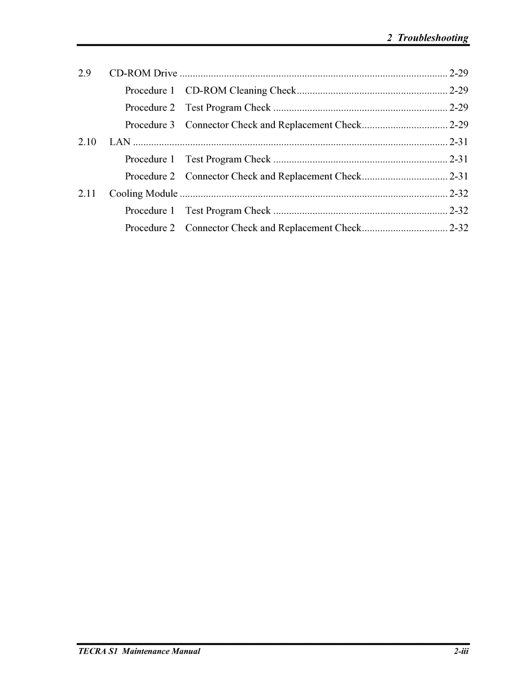 Toshiba TECRA S1 manual Procedure 