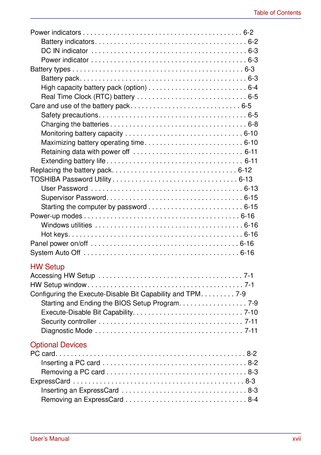 Toshiba tecra s3 manual HW Setup 