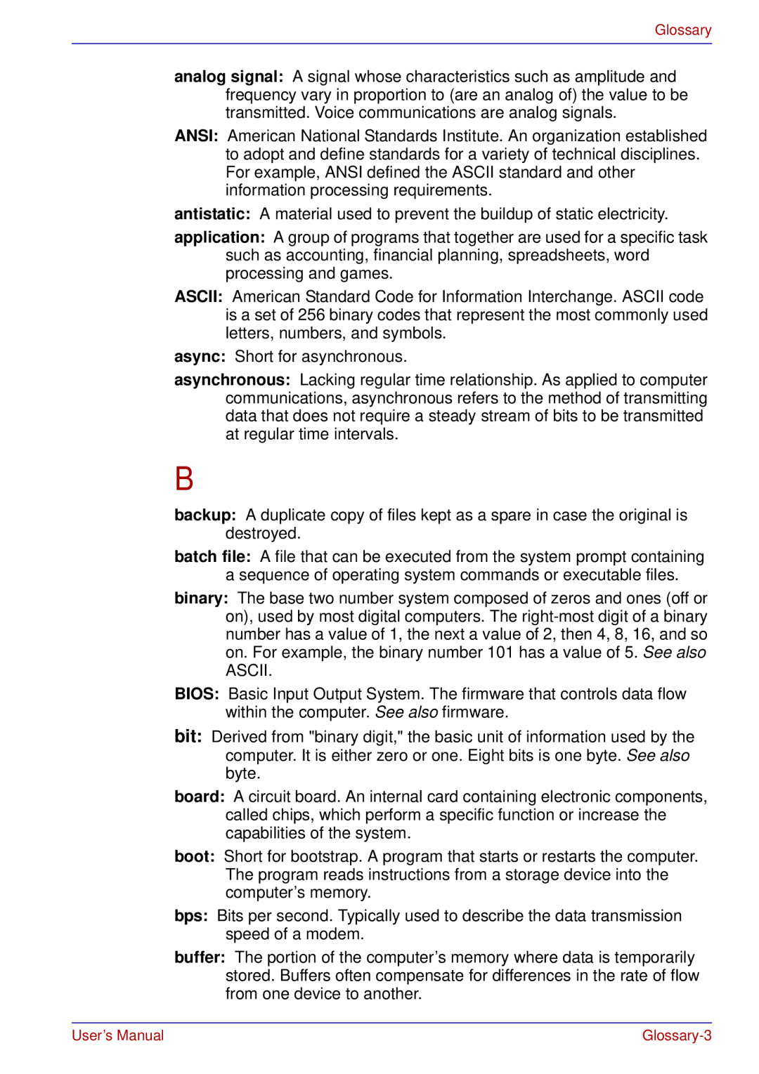 Toshiba tecra s3 manual Ascii 