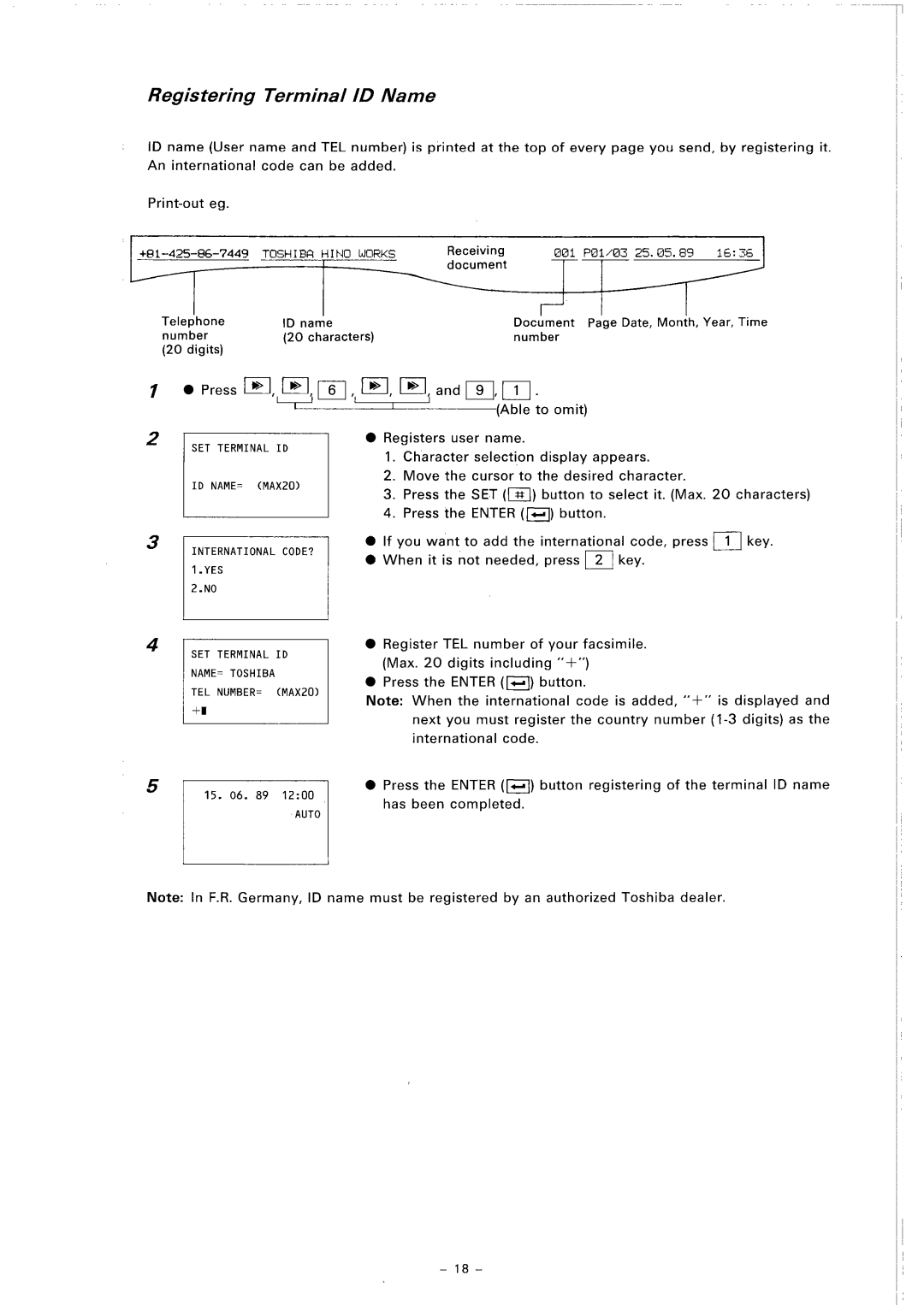 Toshiba TF 251 manual 