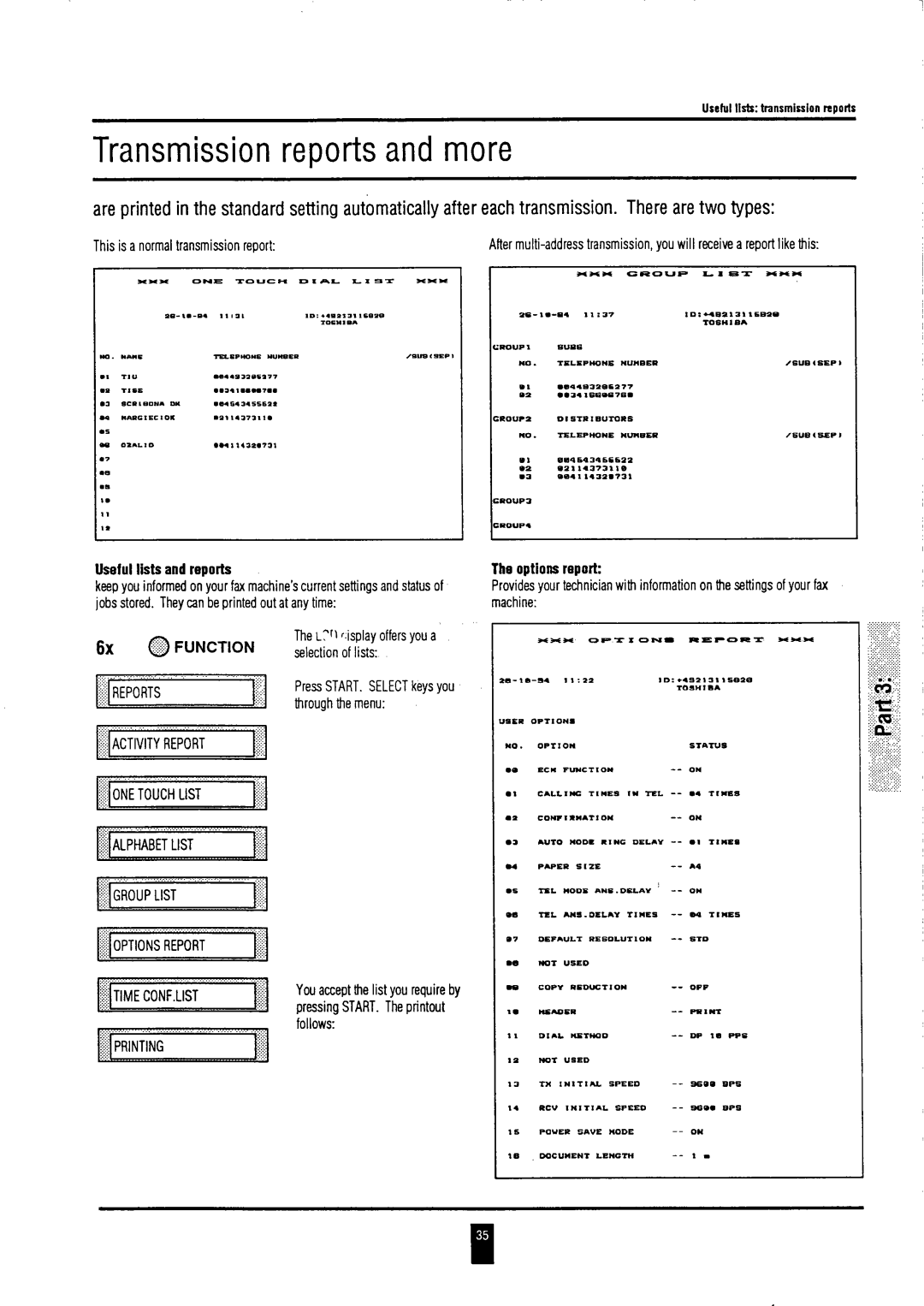 Toshiba TF 501, tf instruction manual 