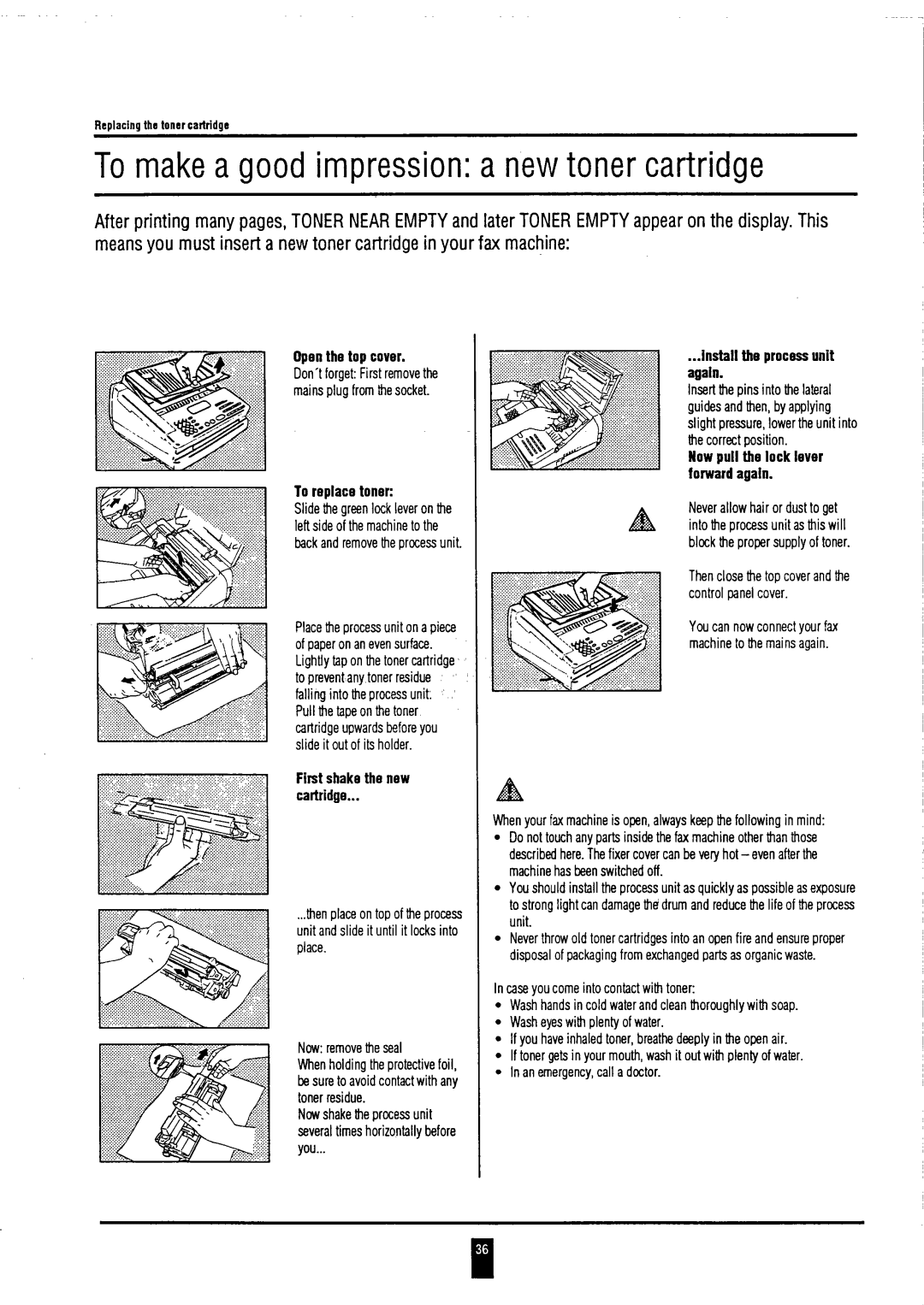 Toshiba tf, TF 501 instruction manual 