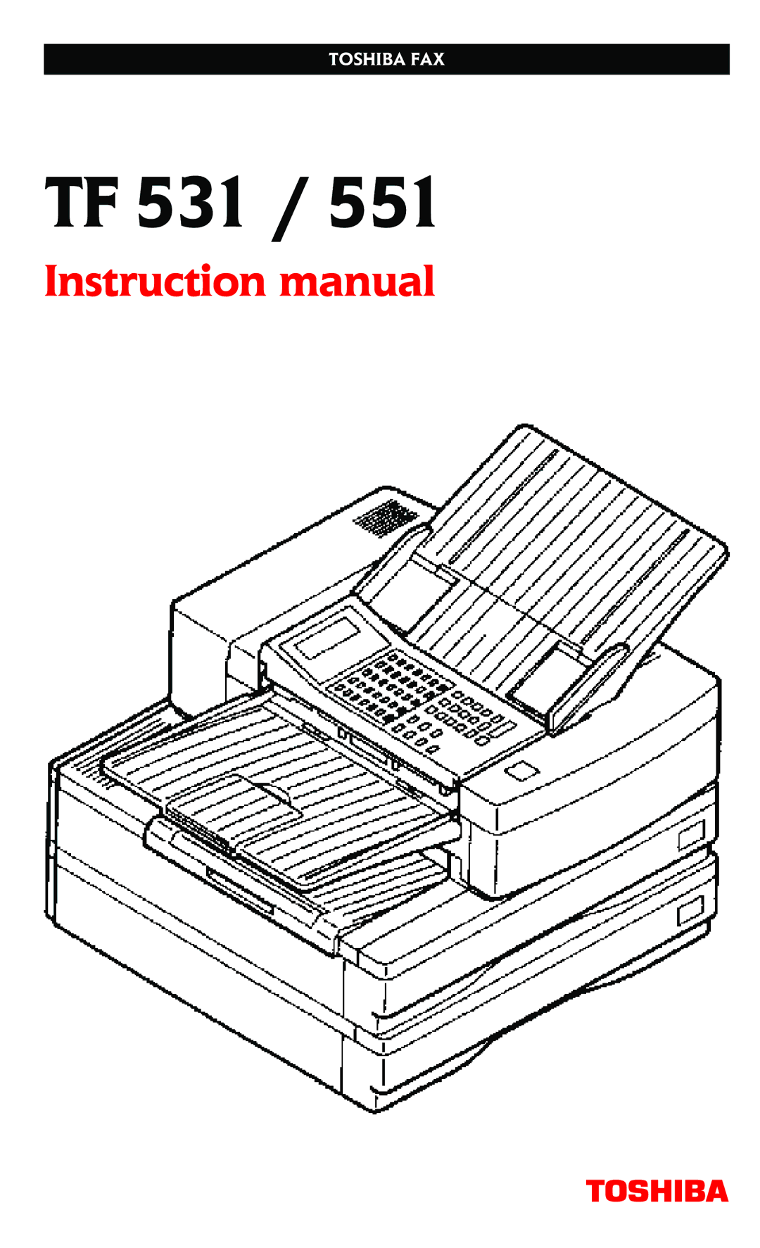 Toshiba TF 531 / 551 instruction manual 