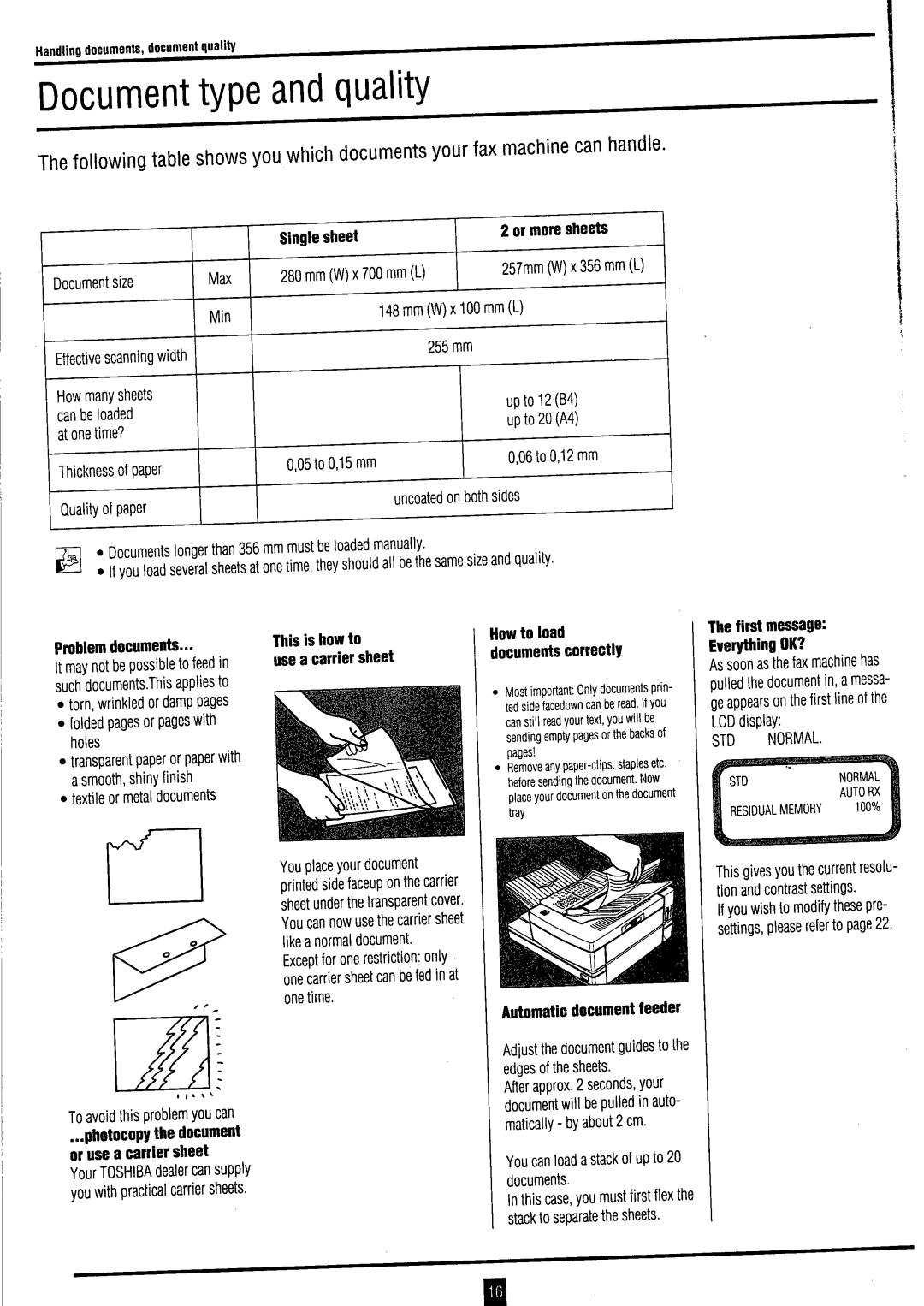 Toshiba TF 531 / 551 instruction manual 