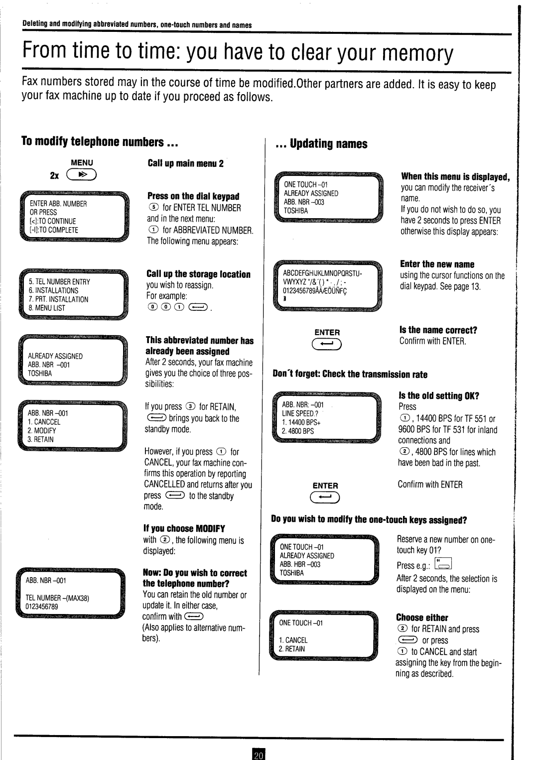 Toshiba TF 531 / 551 instruction manual 