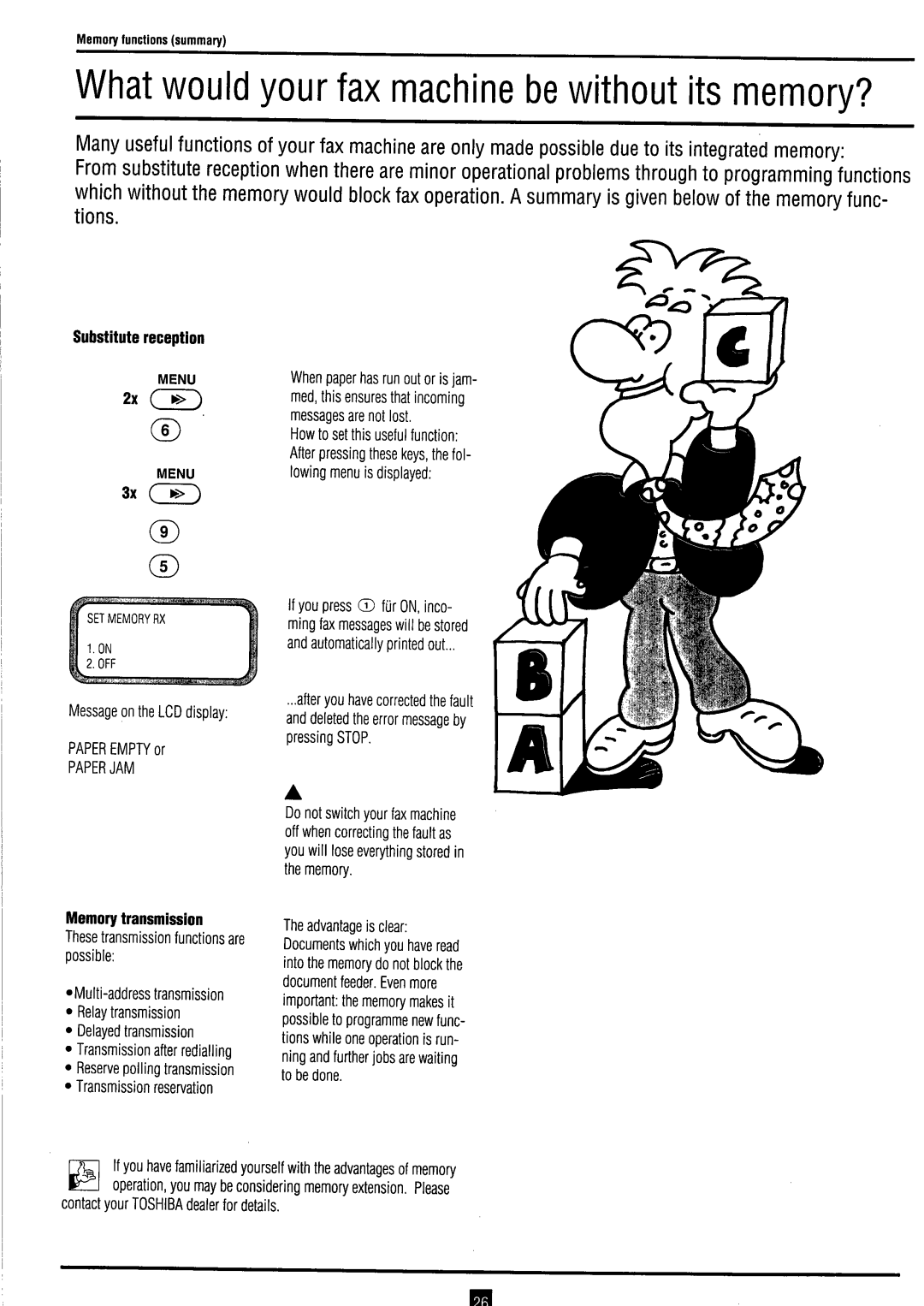 Toshiba TF 531 / 551 instruction manual 