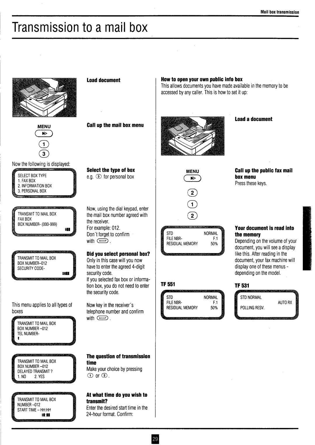 Toshiba TF 531 / 551 instruction manual 