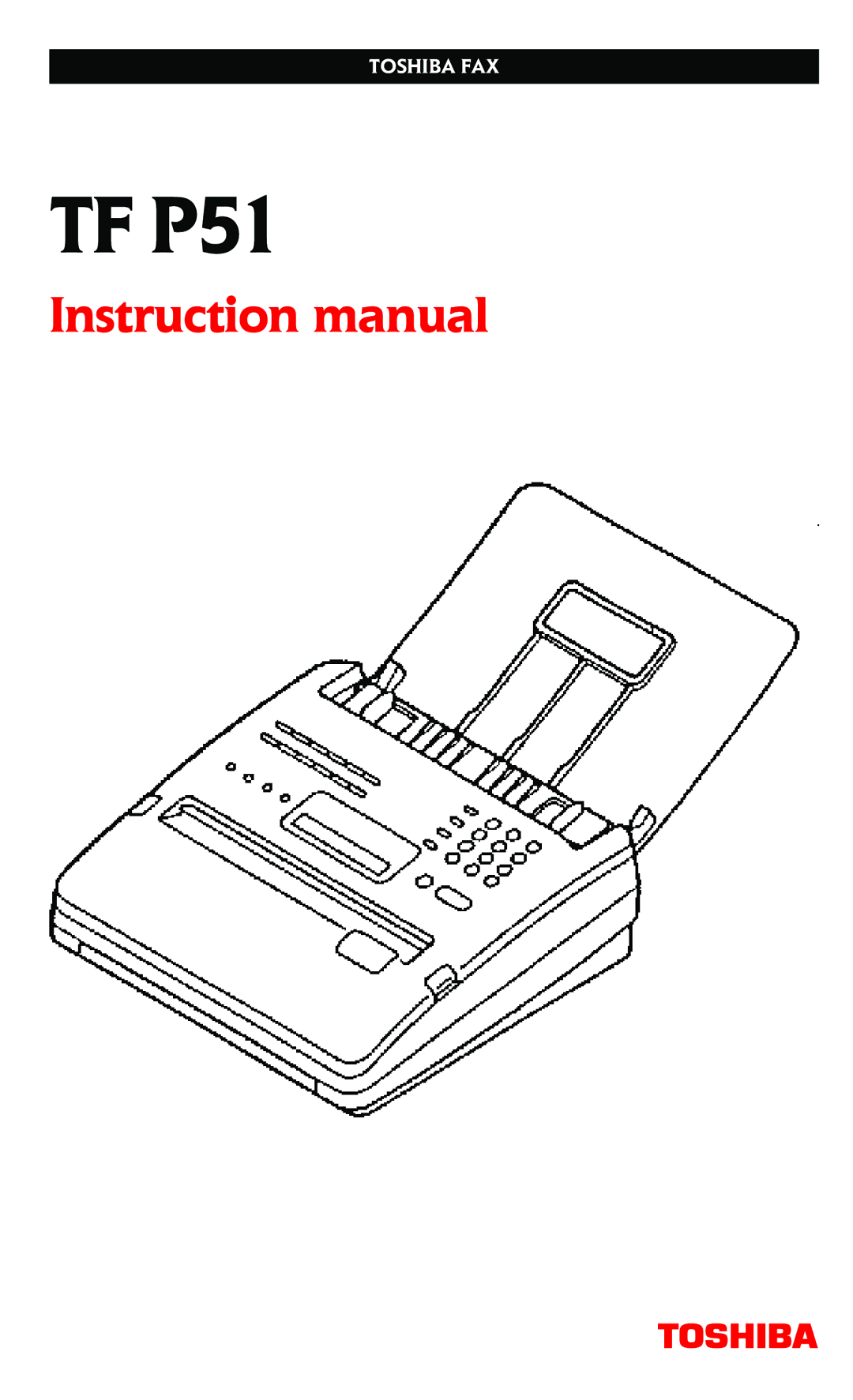 Toshiba TF P51 instruction manual 