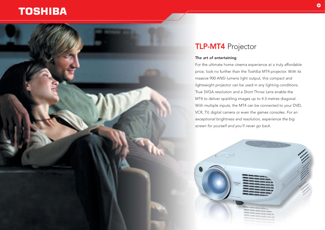 Toshiba manual TLP-MT4Projector 