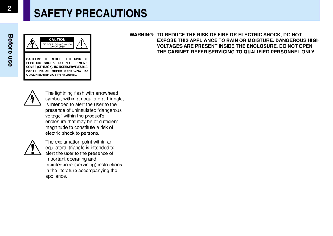 Toshiba TLP-MT7E manual Safety Precautions 