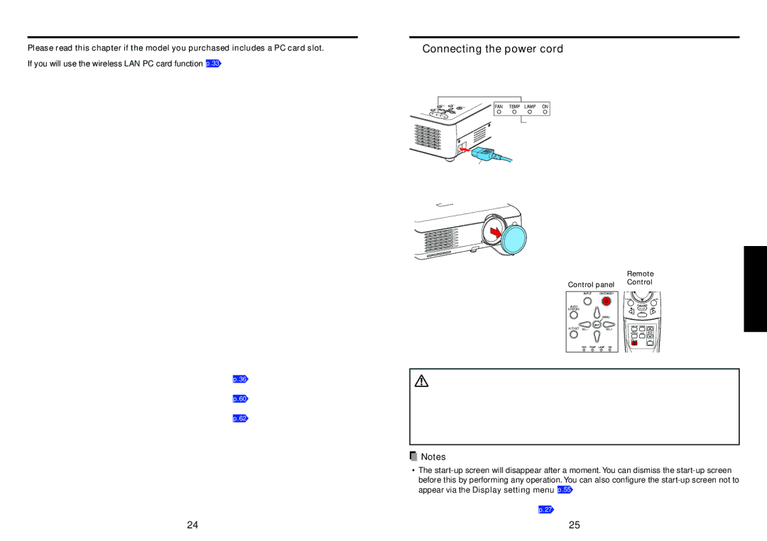 Toshiba TLP-T72 owner manual Installing the applications, Turning the power on and off 