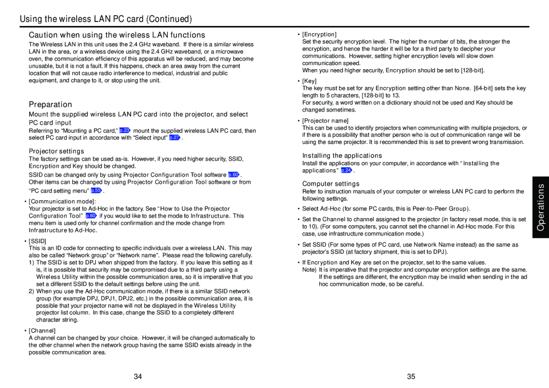 Toshiba TLP-T72 owner manual Preparation, Projector settings, Installing the applications, Computer settings 