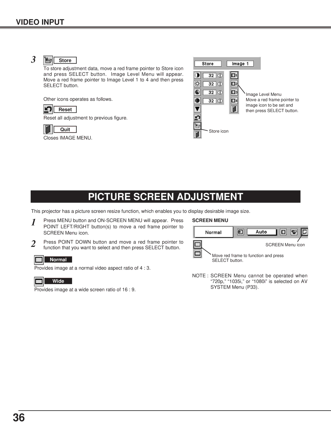 Toshiba TLP-X4100E owner manual Provides image at a normal video aspect ratio of 4 