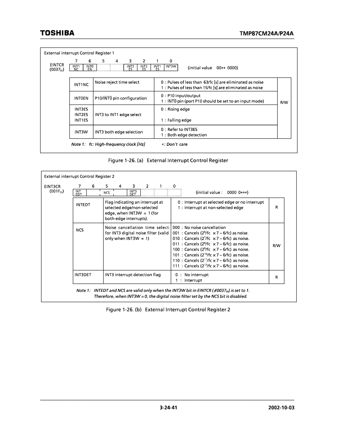 Toshiba TMP87CM24AF, TMP87CP24AF manual 