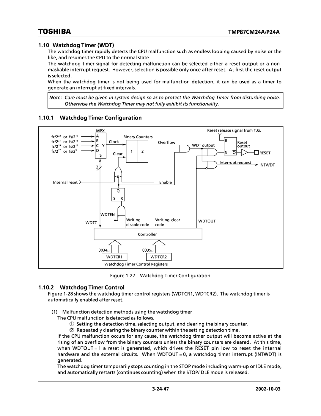 Toshiba TMP87CM24AF, TMP87CP24AF manual 