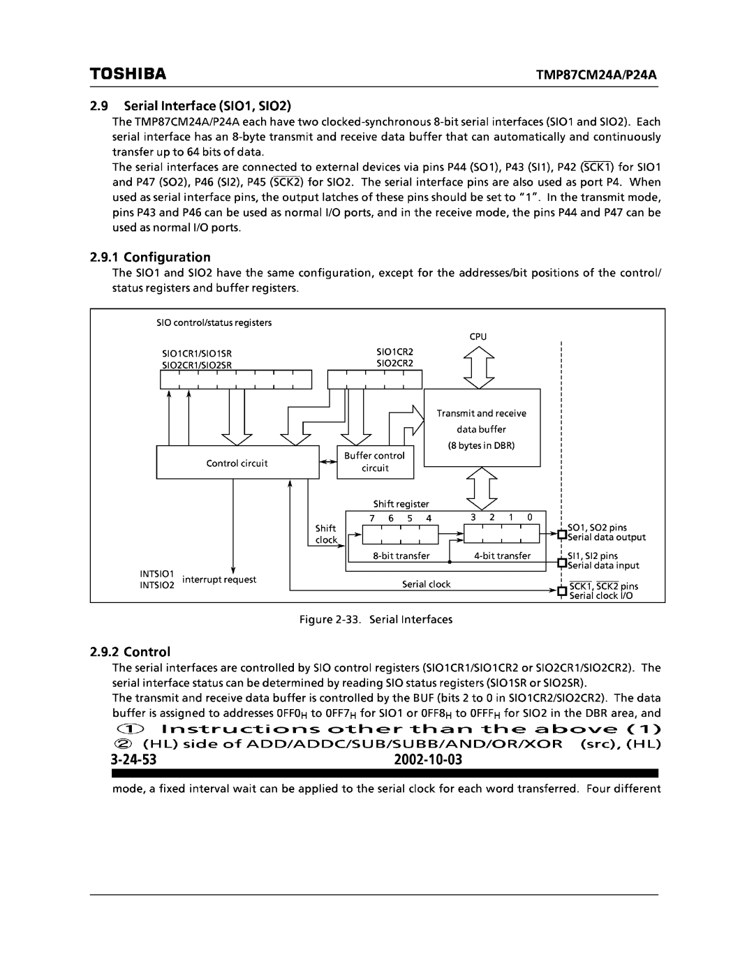 Toshiba TMP87CP24AF, TMP87CM24AF manual 