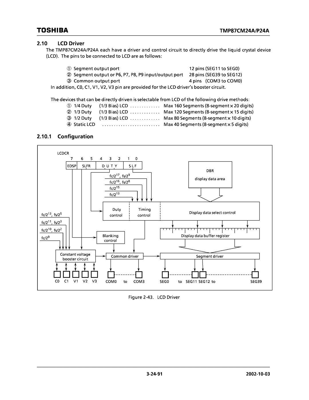 Toshiba TMP87CM24AF, TMP87CP24AF manual 