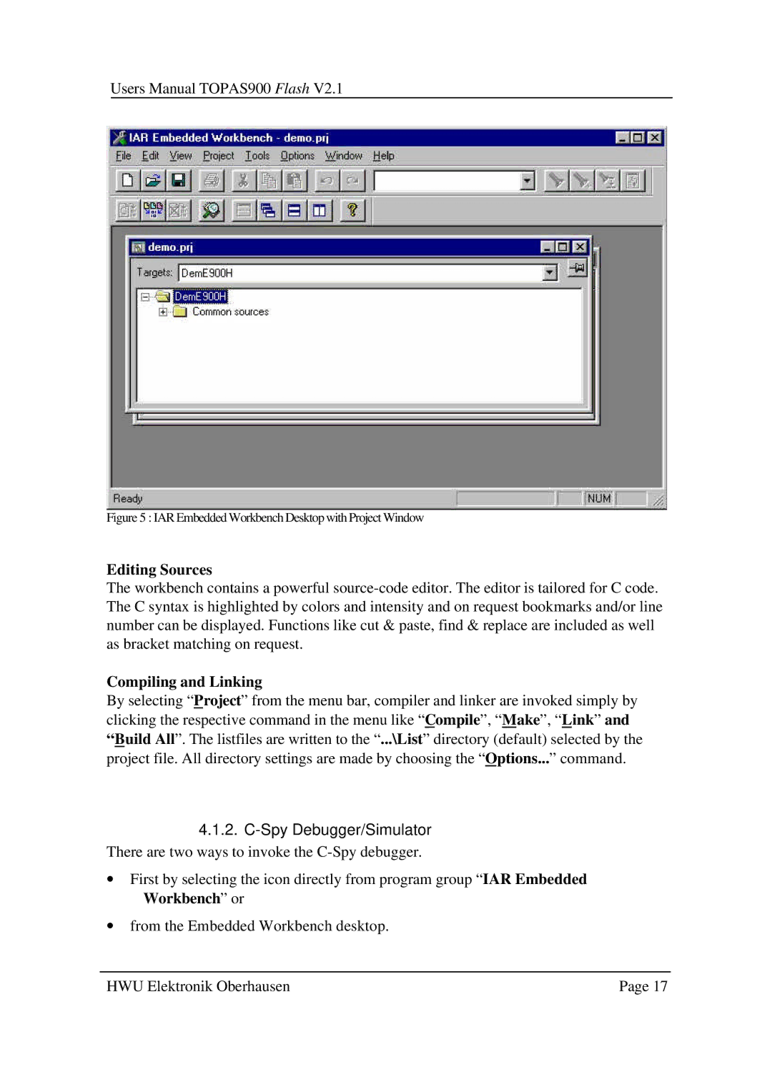 Toshiba TOPAS900 user manual Editing Sources, Spy Debugger/Simulator 