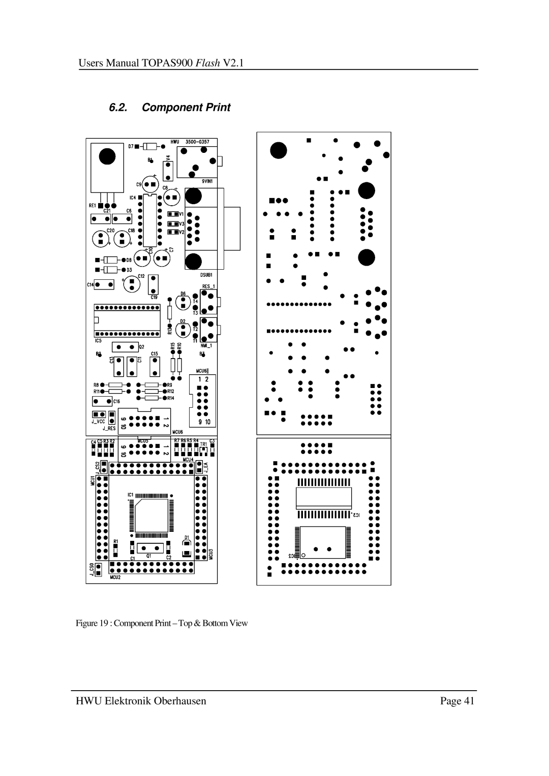 Toshiba TOPAS900 user manual Component Print Top & Bottom View 