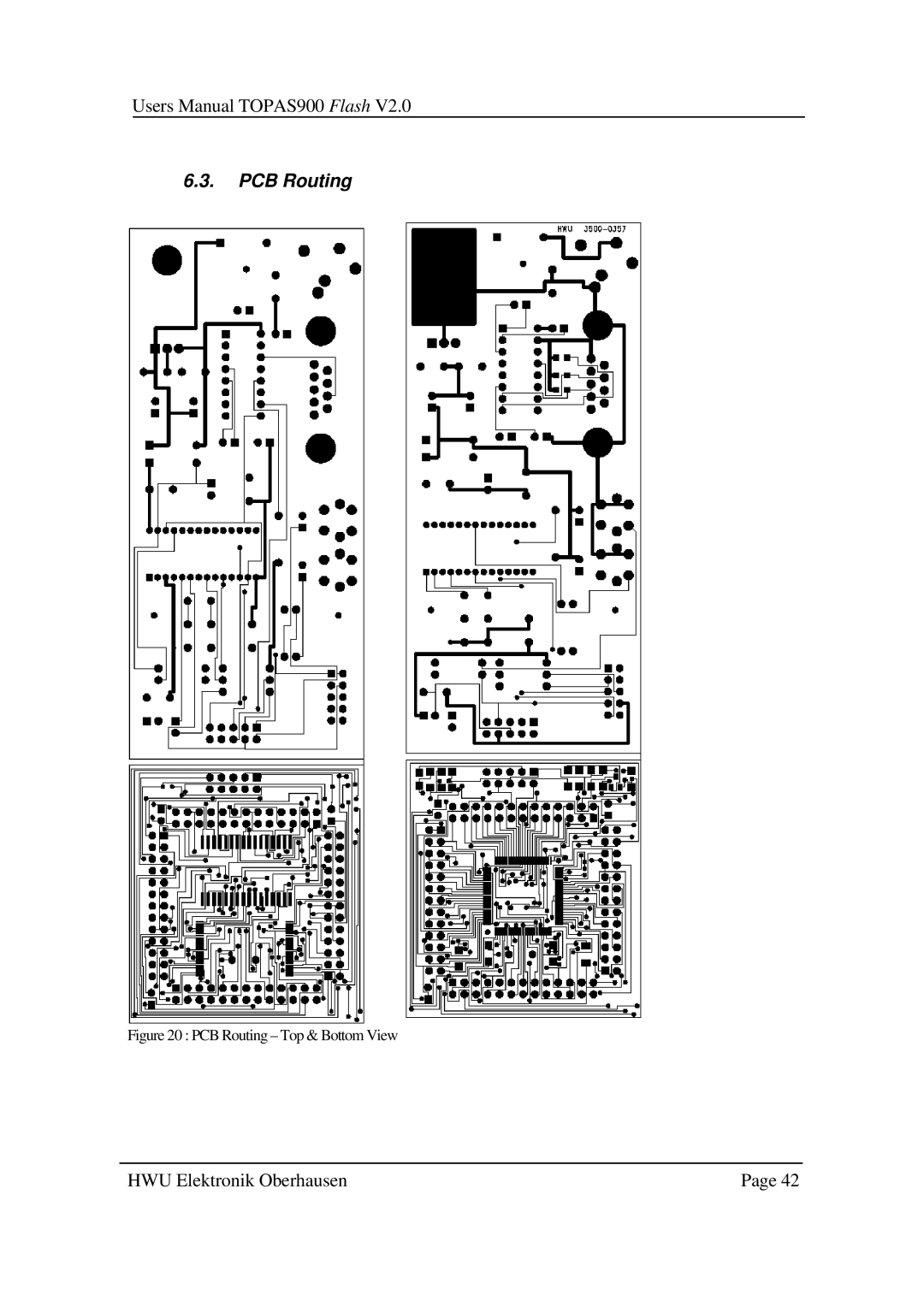 Toshiba TOPAS900 user manual PCB Routing Top & Bottom View 