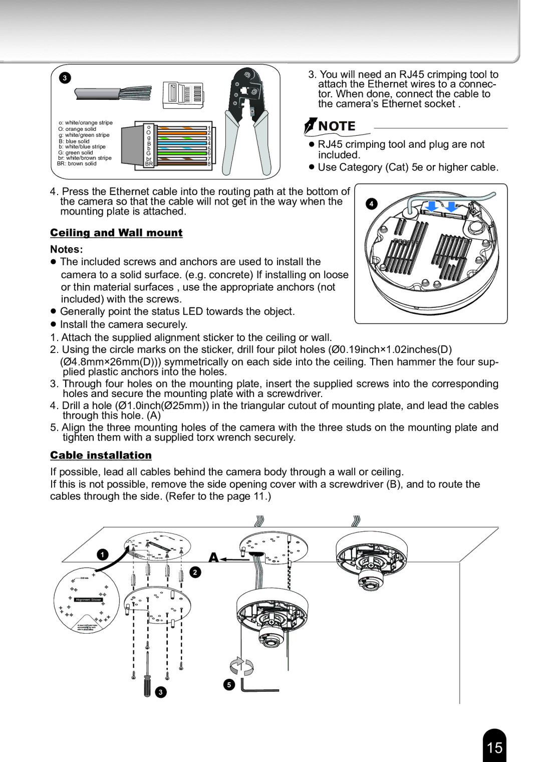 Toshiba Toshiba Network Camera quick start Ceiling and Wall mount 