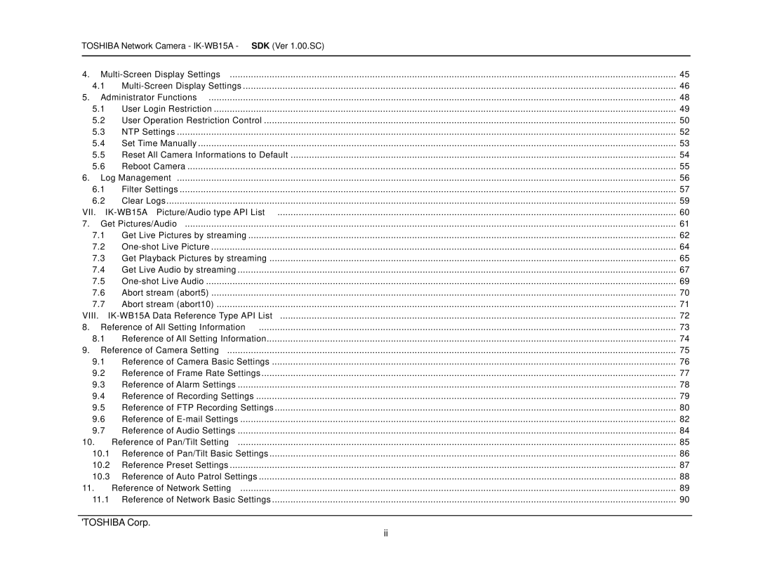 Toshiba Toshiba manual Vii 