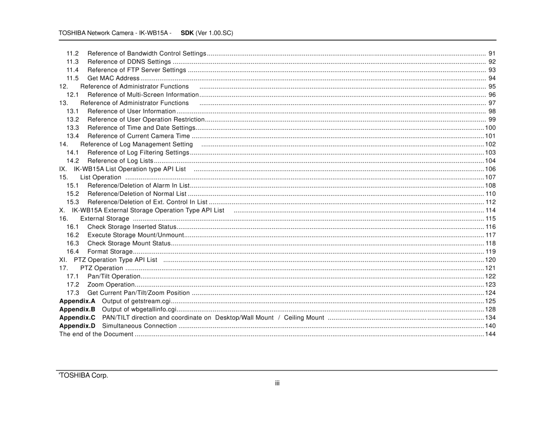 Toshiba manual Toshiba Corp Iii, Appendix.B 