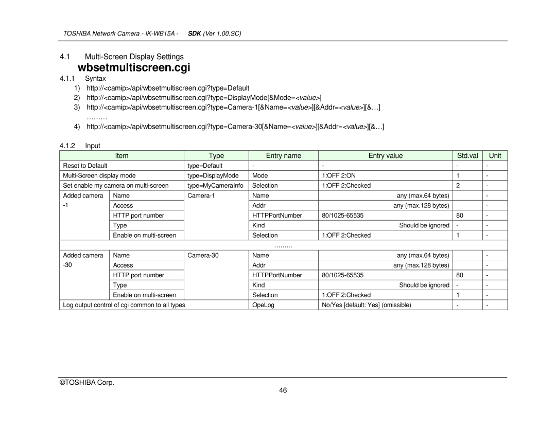 Toshiba Toshiba manual Wbsetmultiscreen.cgi 