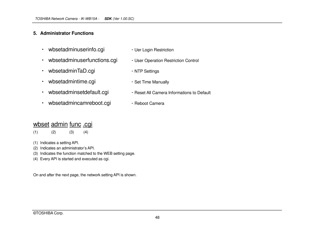 Toshiba Toshiba manual Wbset admin func .cgi 