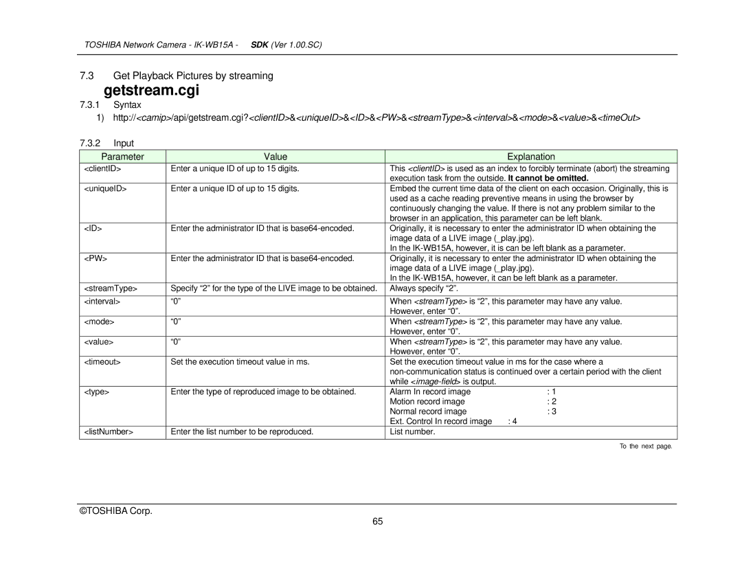 Toshiba Toshiba manual Get Playback Pictures by streaming 