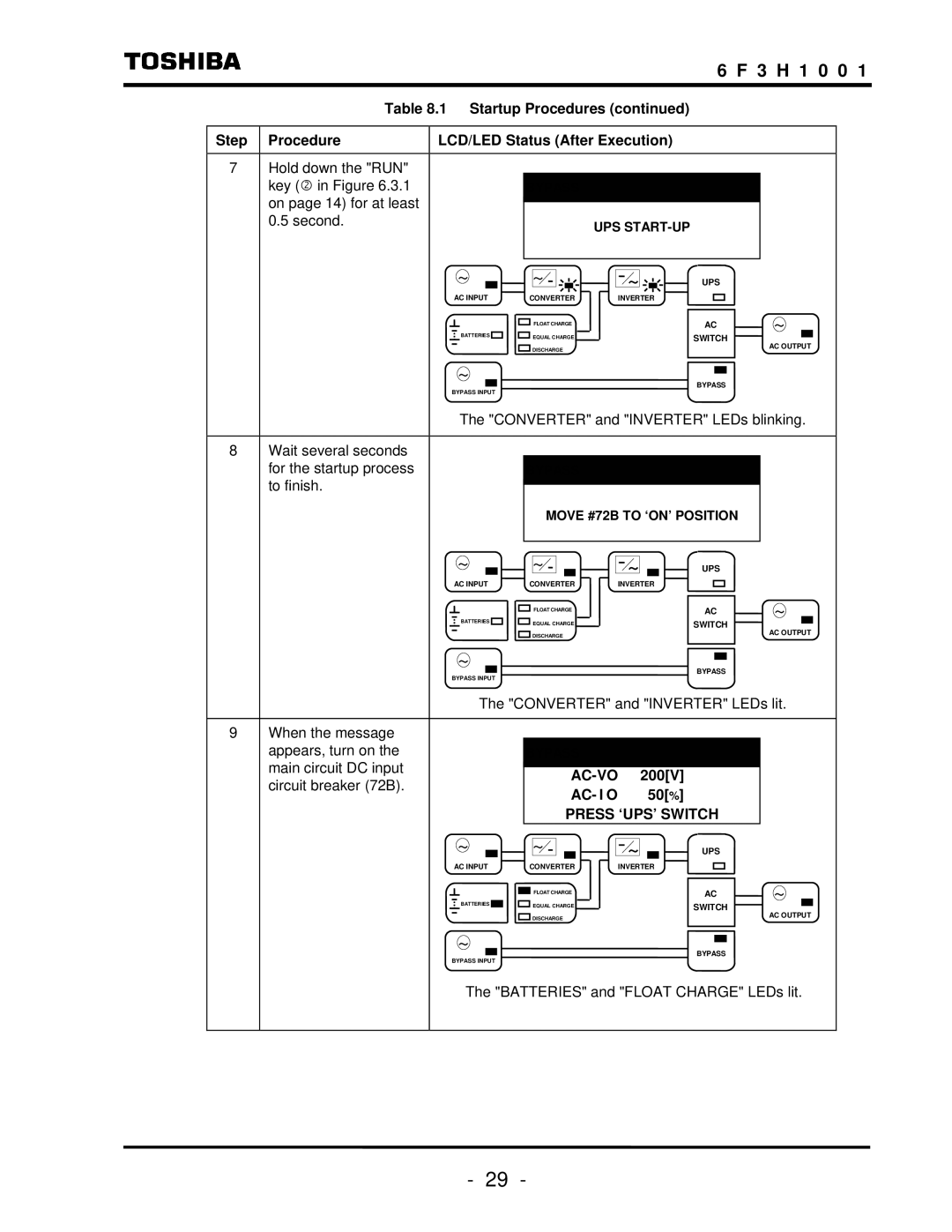 Toshiba TOSNIC-7000S On page 14 for at least Second, Wait several seconds For the startup process, To finish 