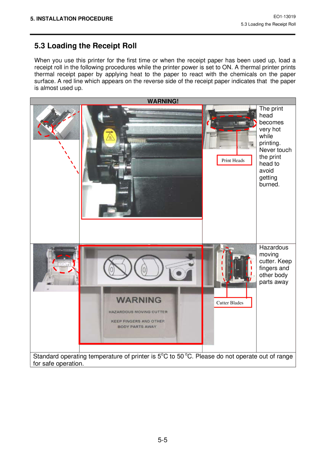 Toshiba TRST-A10 owner manual Loading the Receipt Roll 